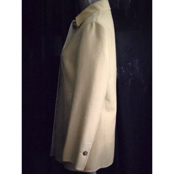 Vintage Giorgio's of Palm Beach Cashmere & Silk Blazer, Yellow, Size 40, US 4 - Picture 7 of 10